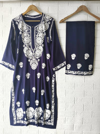 Stylish Crafted Chikankari heavy embroidered kurta Set