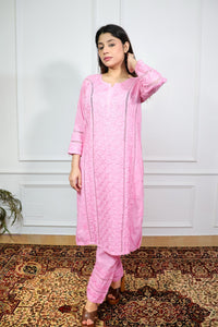 3D Worked mul Mul Chikankari Combo