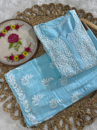 Modal Cotton Plazzo combo Fine rich Embroidery