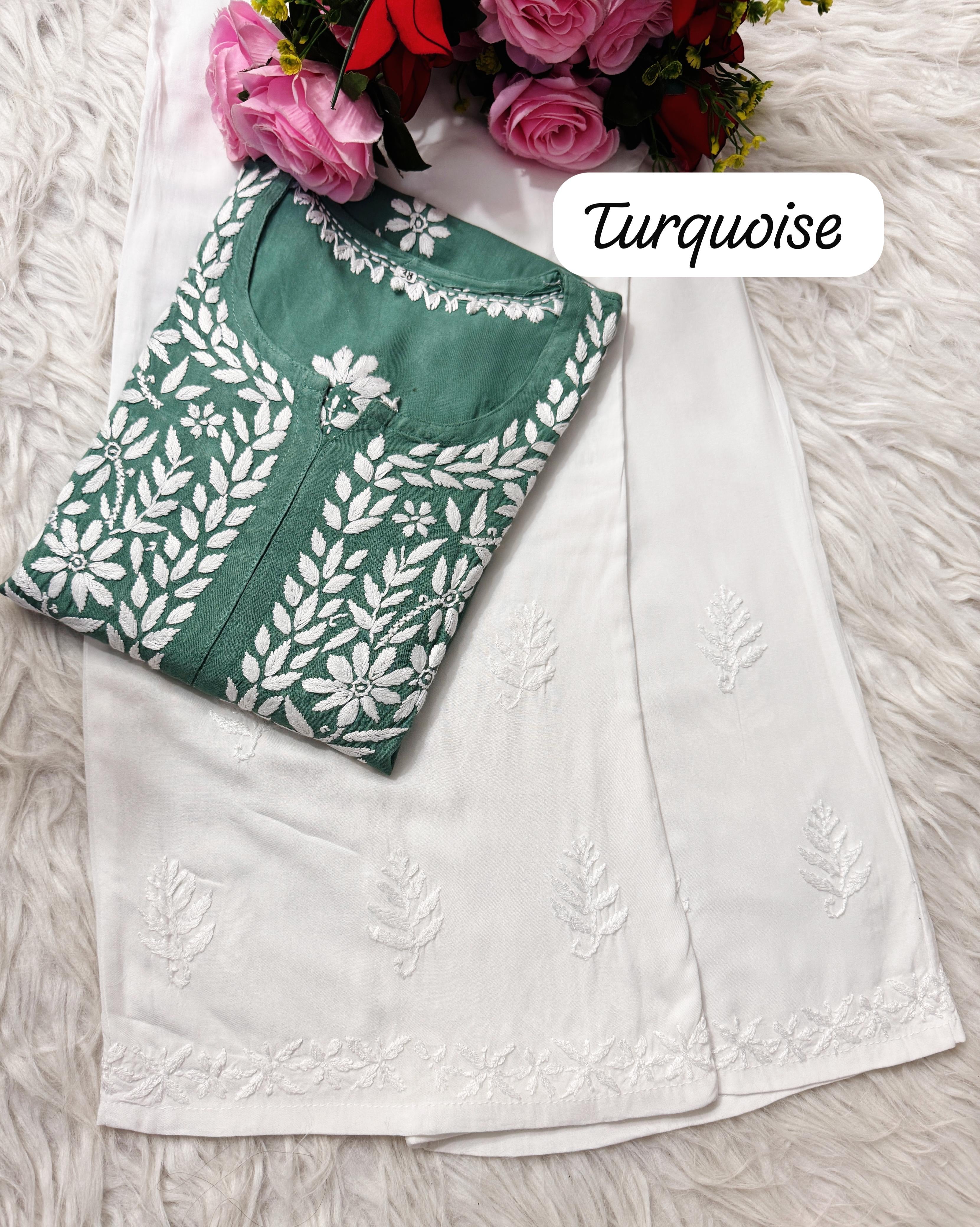 Heavy handwork Fine rich Modal soft Kurta with bottom