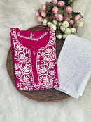 Heavy Rayon Kurti with Lycra machine work pant