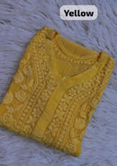 Pure 3d Work Creepe Heavy Designer Kurta