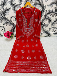 Heavy Gala Daman Mirror Kurta with inner