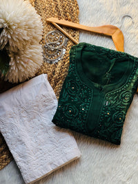 Viscose Rose Panel Muqaish Kurta