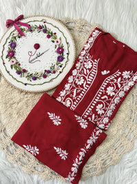 Zara Modal Cotton Embroidery Daman Combo