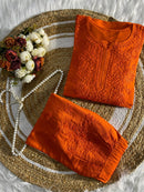 Soft, breathable & comfy — Chanderi Soft Fabric Kurti paired with stylish Afghani Salwar!