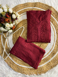 Luxurious Crafted Ghasspatti Chikankari Kurti with plazzo