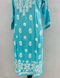 Non transparent Pure Handwork Modal Cotton Kurta