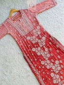 3d Jasmin Muslin Kurti - chikankariofficial