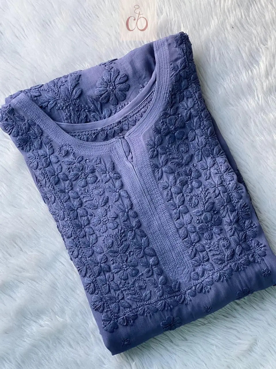 3D Luxe Viscose Kurta - chikankariofficial