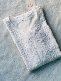 3D Luxe Viscose Kurta - chikankariofficial