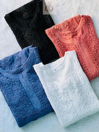 3D Luxe Viscose Kurta - chikankariofficial