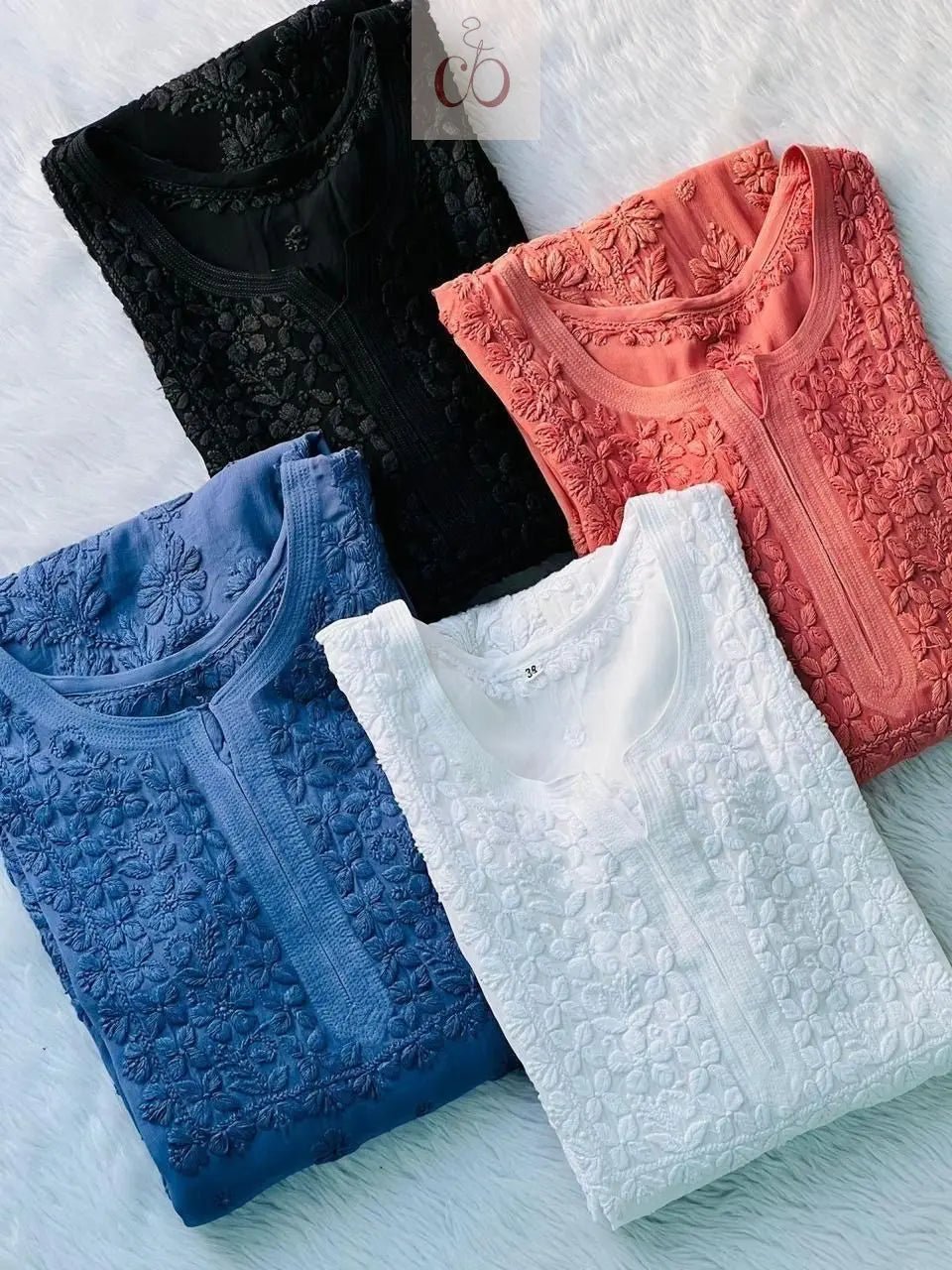 3D Luxe Viscose Kurta - chikankariofficial