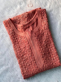 3D Luxe Viscose Kurta - chikankariofficial