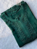 3D luxe viscose Kurti - chikankariofficial