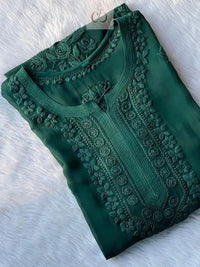 3D luxe viscose Kurti - chikankariofficial