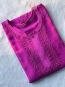 3D luxe viscose Kurti - chikankariofficial