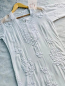 3D luxe viscose Kurti - chikankariofficial