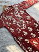 3D Premium Boota Jaal Luxury Kurti - chikankariofficial