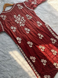 3D Premium Boota Jaal Luxury Kurti - chikankariofficial