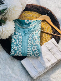 3D Premium Boota Jaal Luxury Kurti - chikankariofficial