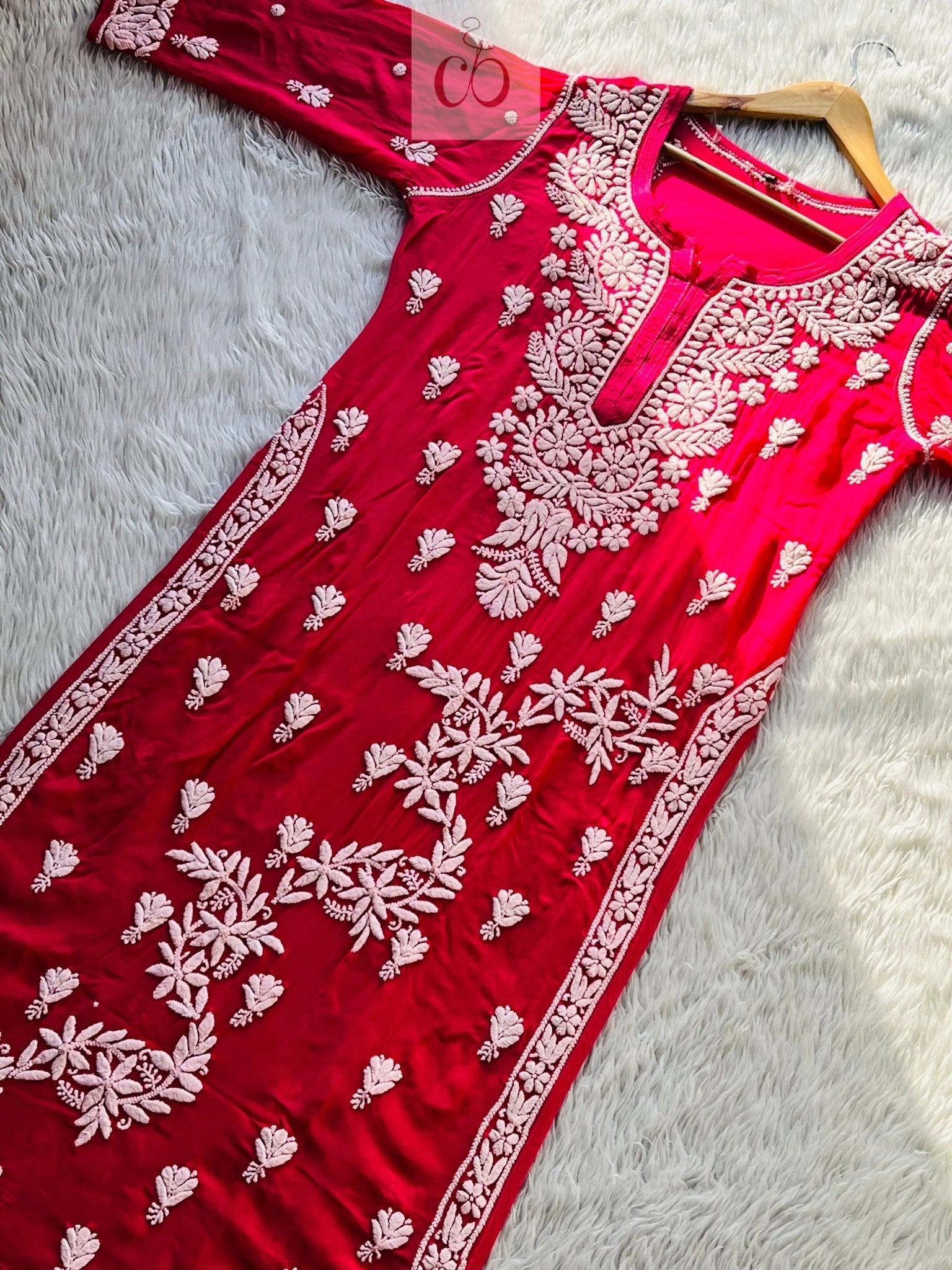 3d Viscose Kurti In Premium Edition - chikankariofficial