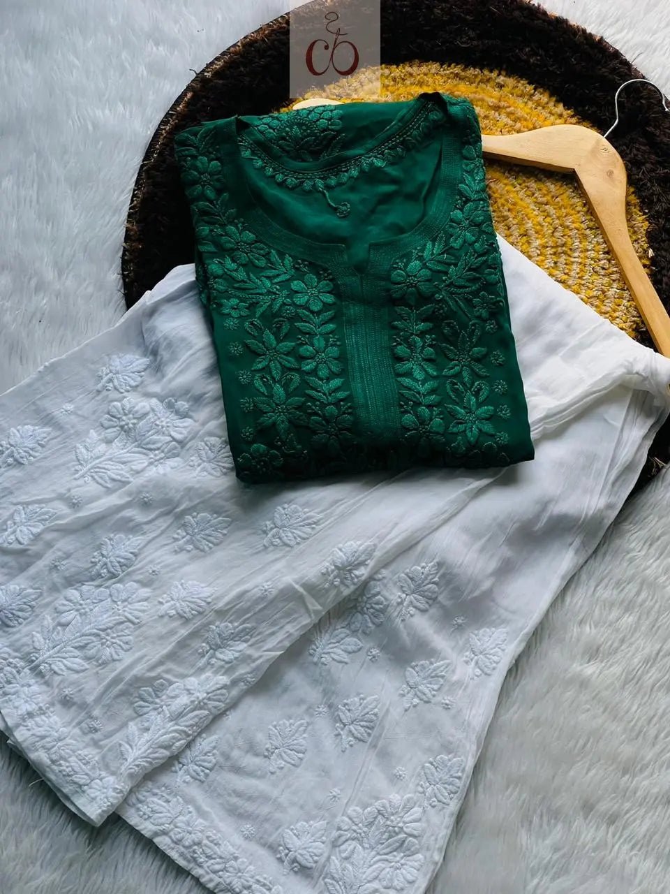 3D Viscose Luxe Kurtis - chikankariofficial