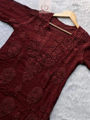 3D Viscose Luxe Kurtis - chikankariofficial