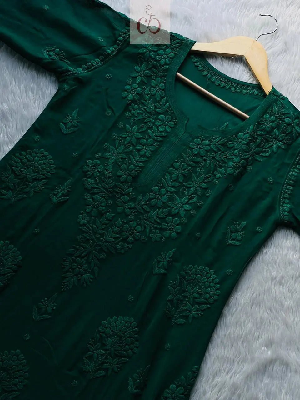 3D Viscose Luxe Kurtis - chikankariofficial