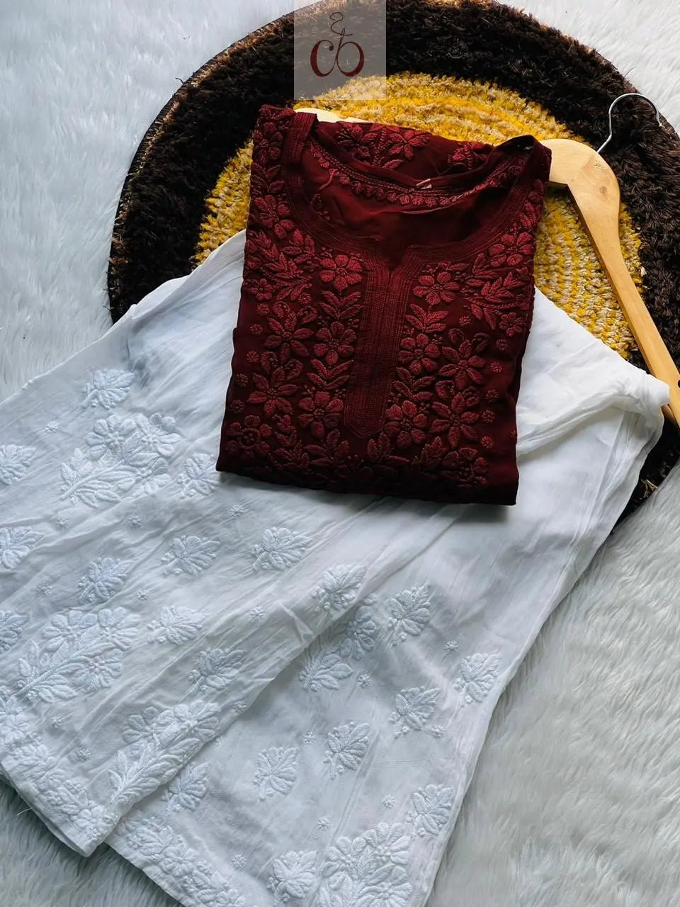 3D Viscose Luxe Kurtis - chikankariofficial