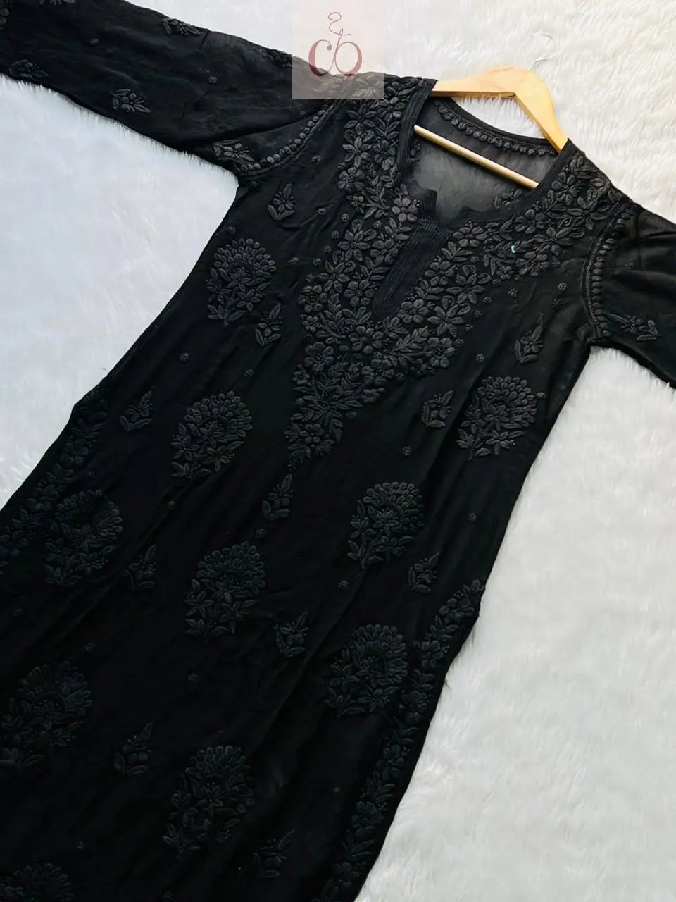 3D Viscose Luxe Kurtis - chikankariofficial