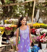 Daily Wear Comfort chikankari Noodle Strap Kurti