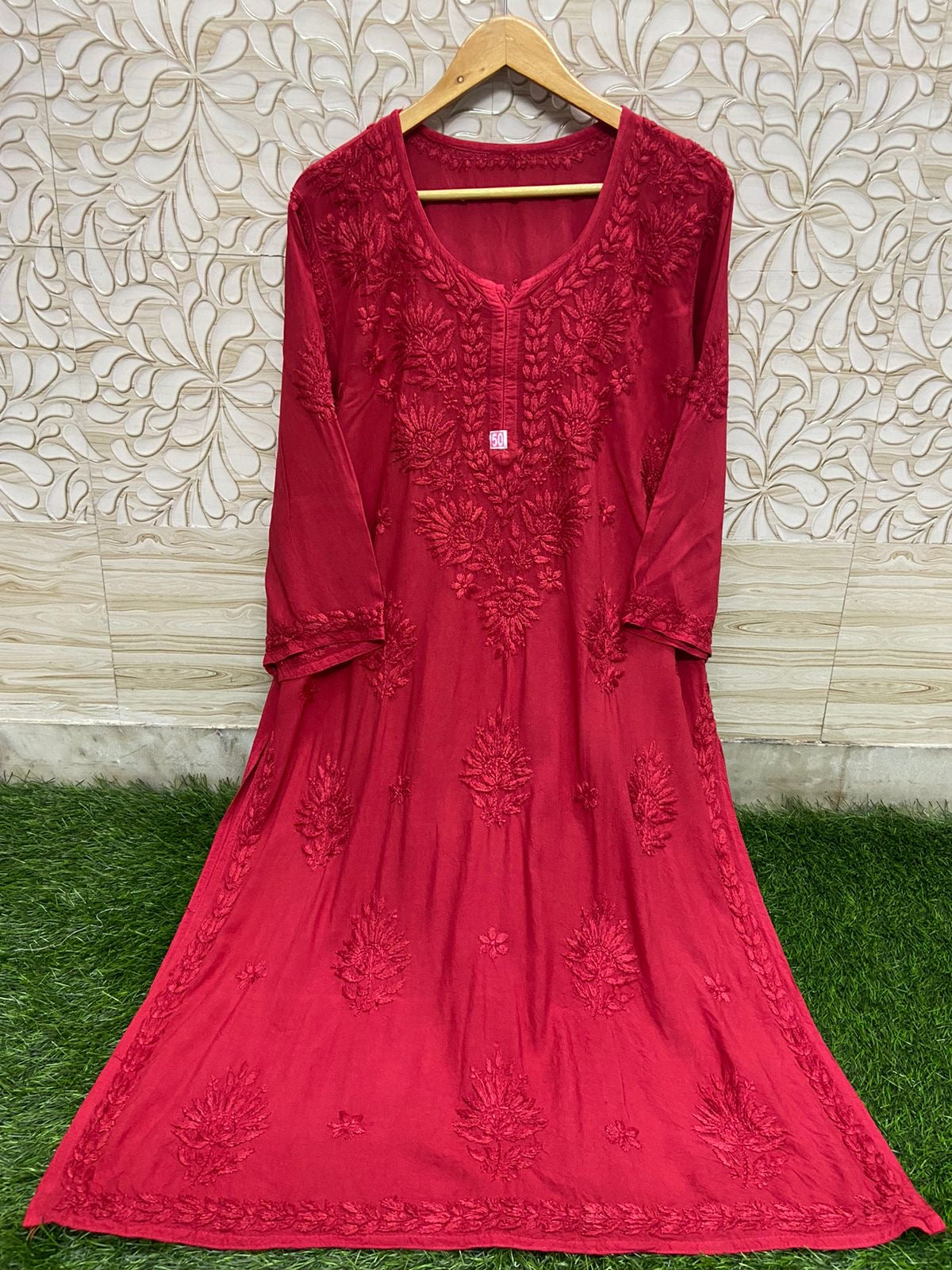 Plus Size Heavy work Soft Silky Rayon  kurta