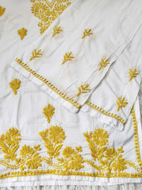 Pure Mul cotton Hand Threaded Kurta and plazzo