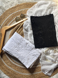 Zoya Heavy Worked Muqaish 3pc Modal Cotton Set