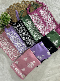 Sleeveless Rayon Kurti with Embroidery