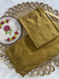 Beautiful dual shade Reyon kurti with palazzo