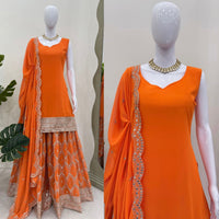 Orange 3pc Trending Wedding Suit