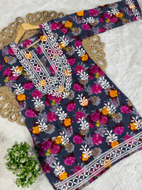 reyon printed A New Concept In reyon kurti with pant Set