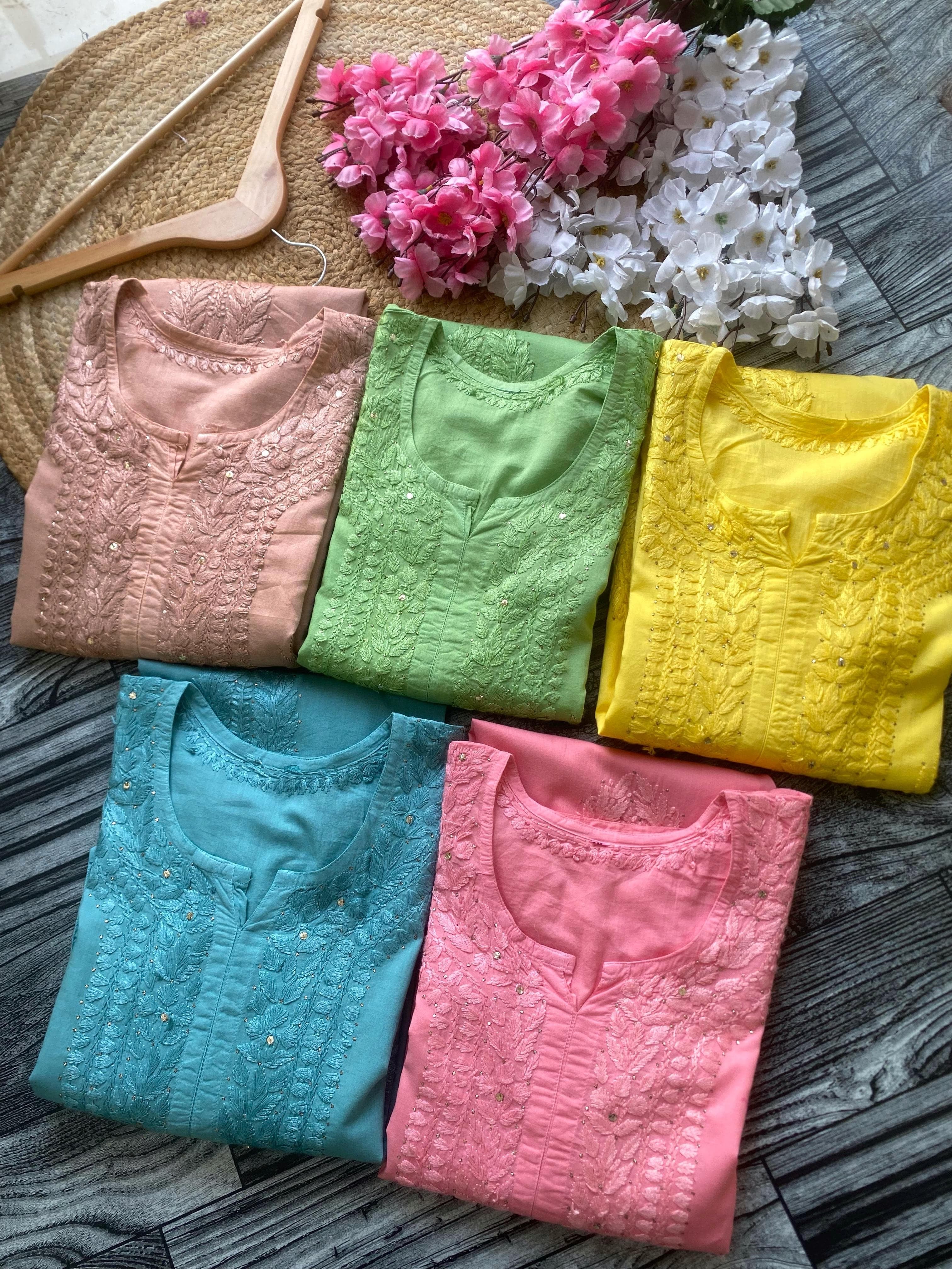 Mul Muqaish Tone to tone Kurta