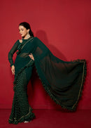Luxury Opal Green Saree