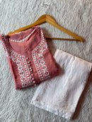 Rose Boota Modal Cotton Kurta With Plazo
