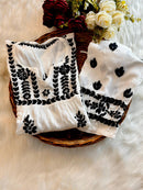 Soft and breazy heavy white and black modal set