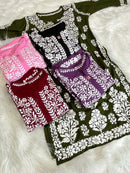 Huda Heavy embroidery Handcrafted Rayon Chikankari Combo