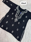 Rich Handworked Gala Buti Soft Short Top