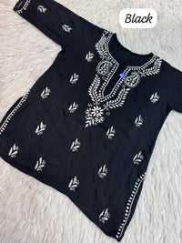 Rich Handworked Gala Buti Soft Short Top