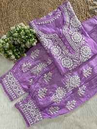 Chanderi Afghani Border Side less Set