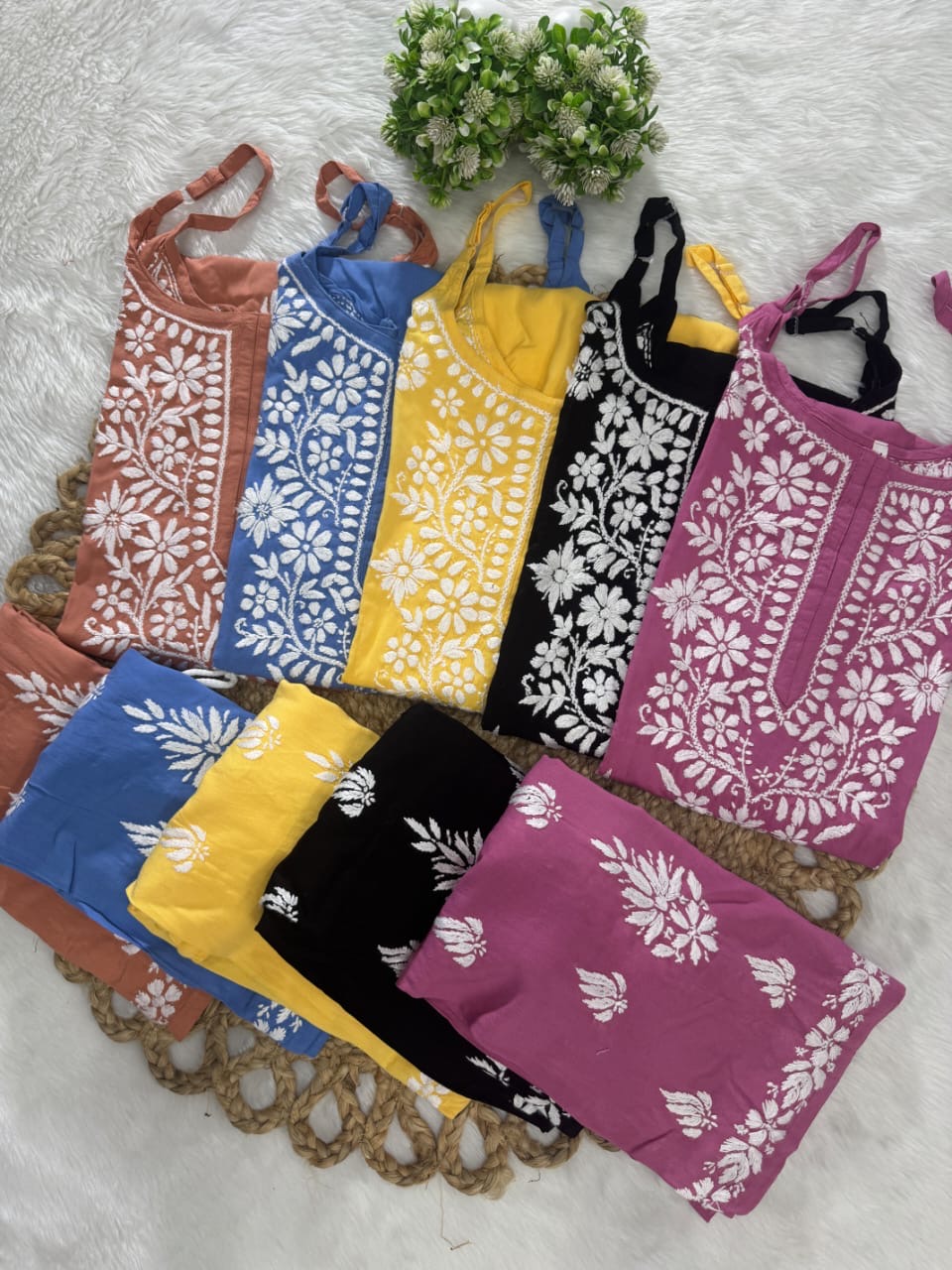 Rayon sleeveless co ord Combo