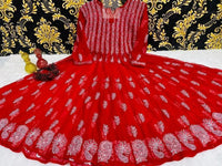 56 Kali Anarkali With A line inner - chikankariofficial
