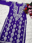 Heavy hand embroidery Modal Cotton Kurta